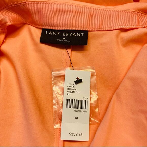 Lane Bryant One Button Blazer Size 18 Pockets Stretch Smooth Office NEW $139.95 - Picture 3 of 9